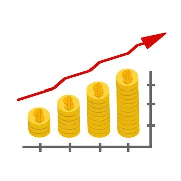 Illustration : Beautiful Silver graph up Stock Illustration