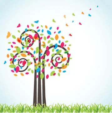 Illustration of beautiful spring background Stock Illustration