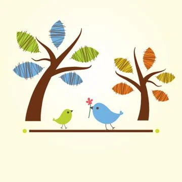 Illustration of beautiful spring background Stock-Illustration