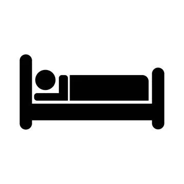 Illustration of bed icon on white background Stock Illustration
