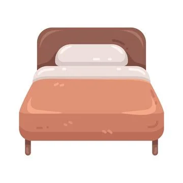 Illustration of bed Ilustración de archivo