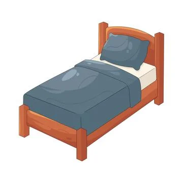Illustration of bed Ilustración de archivo