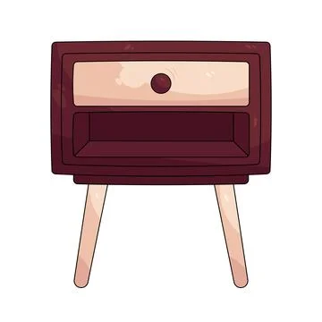 Illustration of bedside table Stock Illustration