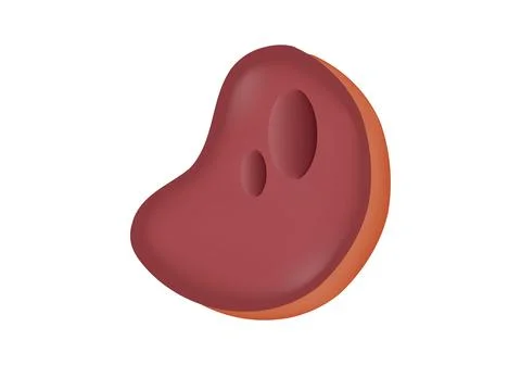 Illustration of beef cutlet with mesh technique Stock Illustration