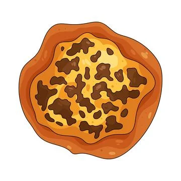 Illustration of beef pizza Stock Illustration