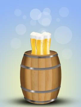 Illustration of beer barrel Stock Illustration