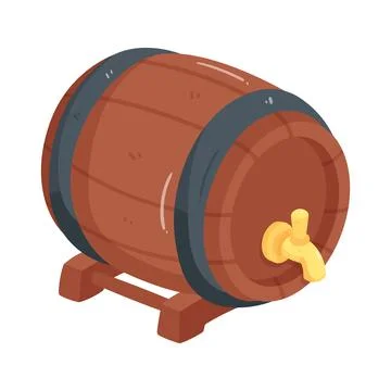 Illustration of beer barrel Stock Illustration