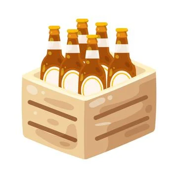 Illustration of beer crate Stock Illustration