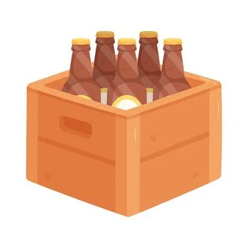 Illustration of  beer crate Stock Illustration
