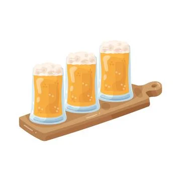 Illustration of beer flight Stock Illustration