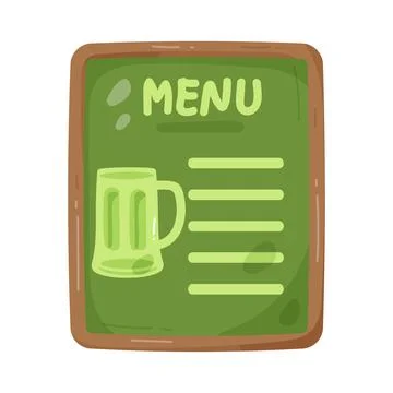 Illustration of beer menu Illustrazione stock