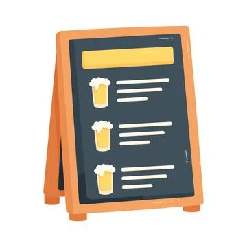 Illustration of beer menu Stock Illustration