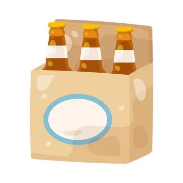 Illustration of beer pack Stock Illustration
