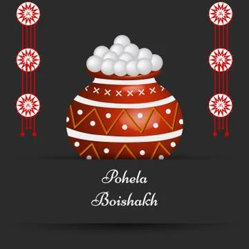 Illustration of Bengali New Year Background Illustrazione stock