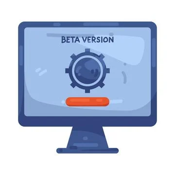 Illustration of beta version 스톡 일러스트