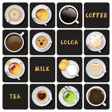 Illustration of beverage collection Stock Illustration