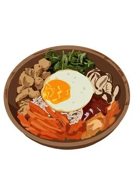 Illustration of bibimbap Stock Illustration