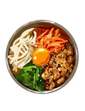 Illustration of bibimbap Stock Illustration