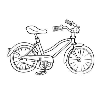 Illustration of Bicycle - Vector hand drawn Stock Illustration