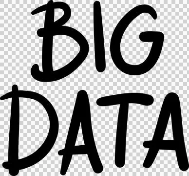 Illustration of big data text Illustrazione stock