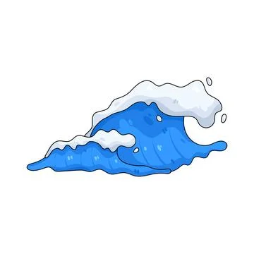 Illustration of big wave Illustrazione stock