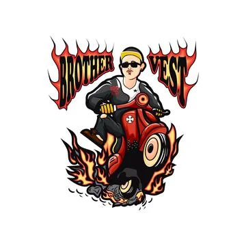 Illustration biker Stock Illustration