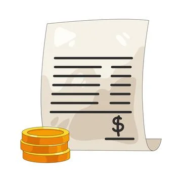 Illustration of bill Stock Illustration