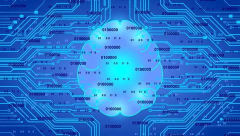 Illustration of a binary industrial global business mind background Stock Illustration