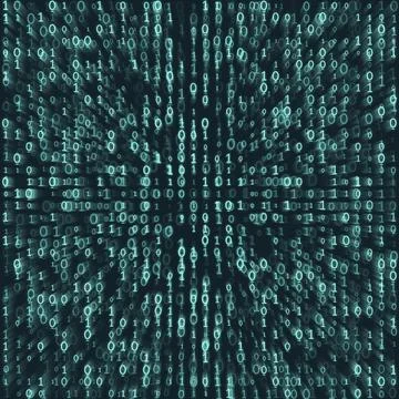 An illustration of a binary numbers background Stock Illustration