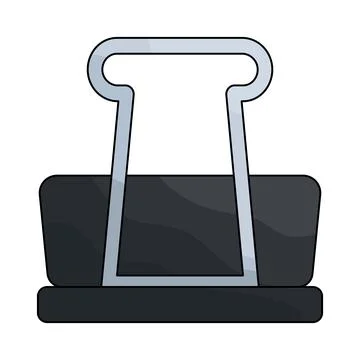 Illustration of binder clip 库存插图