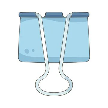 Illustration of binder clip Stock Illustration