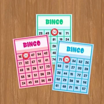 Illustration of bingo postcards Stock Illustration