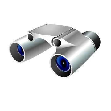 Illustration of binoculars, with white background vector-eps Stock Illustration