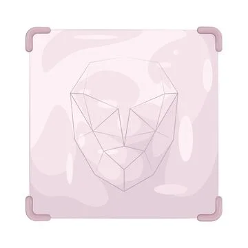 Illustration of biometric scan Stock Illustration