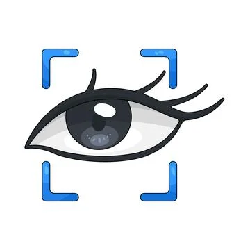 Illustration of biometric scan Stock Illustration
