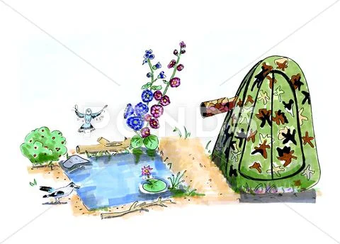 Illustration bird watching Stock Illustration