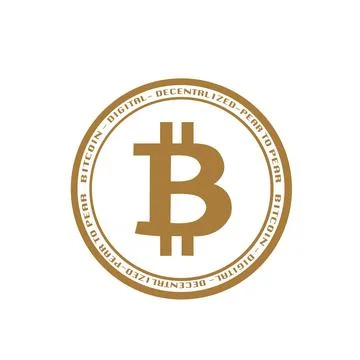 Illustration of bitcoin on white background Stock Illustration