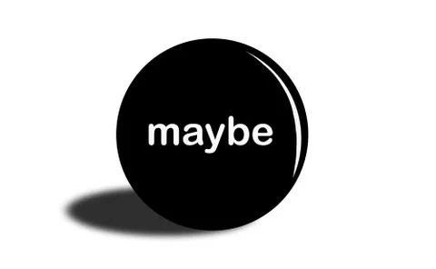 Illustration of black ball with reflection, white sign maybeand drop shadow i Stock Illustration