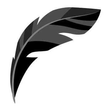 Illustration of black feather. Stock-Illustration