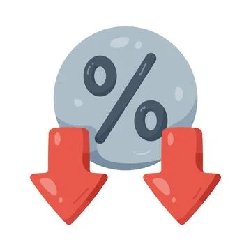 Illustration of black friday price drop 스톡 일러스트