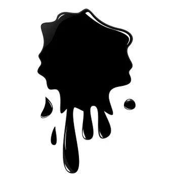 Illustration of black ink splash Stock Illustration