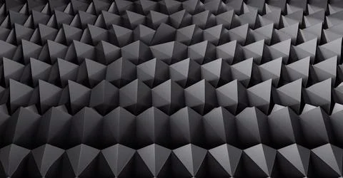 Illustration of black modern abstract triangle structured pattern Illustrazione stock