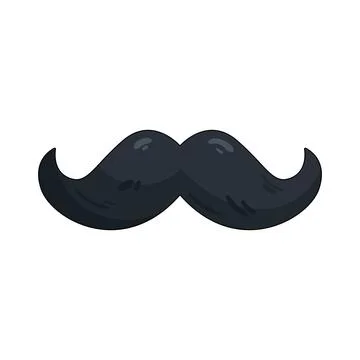 Illustration of black mustache Stock Illustration