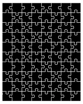 Illustration of black puzzle Stock Illustration
