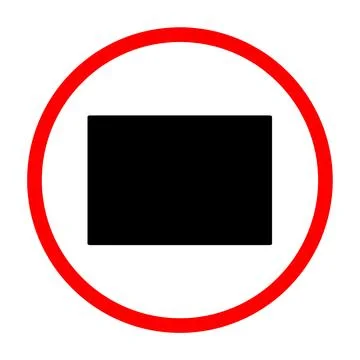 Illustration of black stop button in red circle and isolated white background 스톡 일러스트
