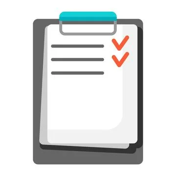 Illustration of black tablet with paper. Documents for signature. Illustrazione stock