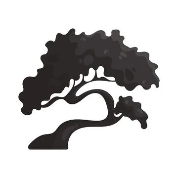 Illustration of black tree Illustrazione stock