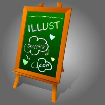 Illustration of blackboard, with nice background vector-eps Stock Illustration