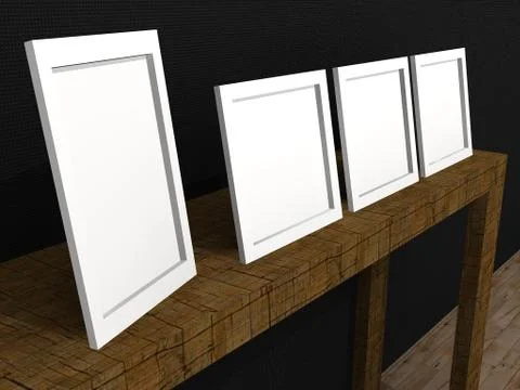 Illustration of blank picture frames Stock Illustration