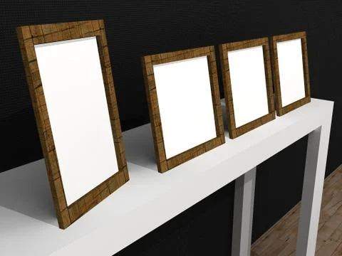 Illustration of blank picture frames Stock Illustration